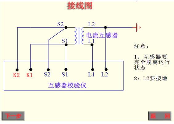 電流互感器現(xiàn)場(chǎng)校驗(yàn)儀接線圖